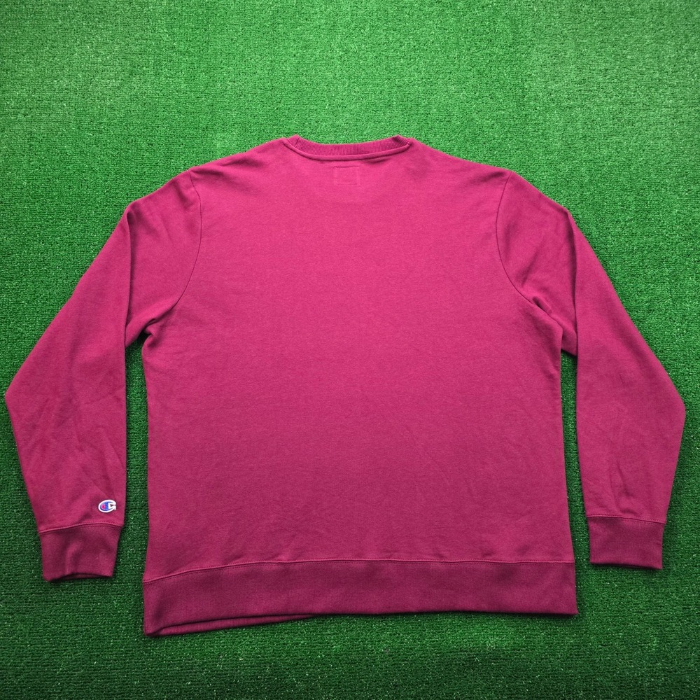Champion Crewneck Sweatshirt Mens 2XL Red Burgundy Pullover Casual Comfortable - Picture 8 of 8